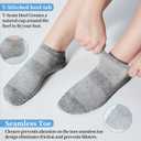Corlap Women's Ankle Cotton Socks - No Show Low Cut Athletic Running Soft Thin White Socks 6 Pairs (Gray), Size: 7-9