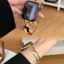 Gold Stainless Steel Band Compatible Apple Watch Slim Starlight Bracelet Women 38mm 40mm 41mm 42mm Jullstar Dressy Bling Silver Leopard Thin Metal Bangle for iphone Watch Wristband Series Ultra 11 10 