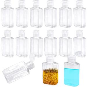 40 Pack 2 Oz Plastic Refillable Bottles with Flip Cap,Clear Empty Hand Sanitizer Bottles,Portable Reusable Containers with Lids for Shampoo,Body Soap,Toner and Lotion