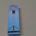 MQOUNY Mini iPhone Tripod Stand & Selfie Stick with Wireless Remote & Removable Light, Extendable Stand 360 Rotation Compatible with iPhone & Android Samsung (Purple)