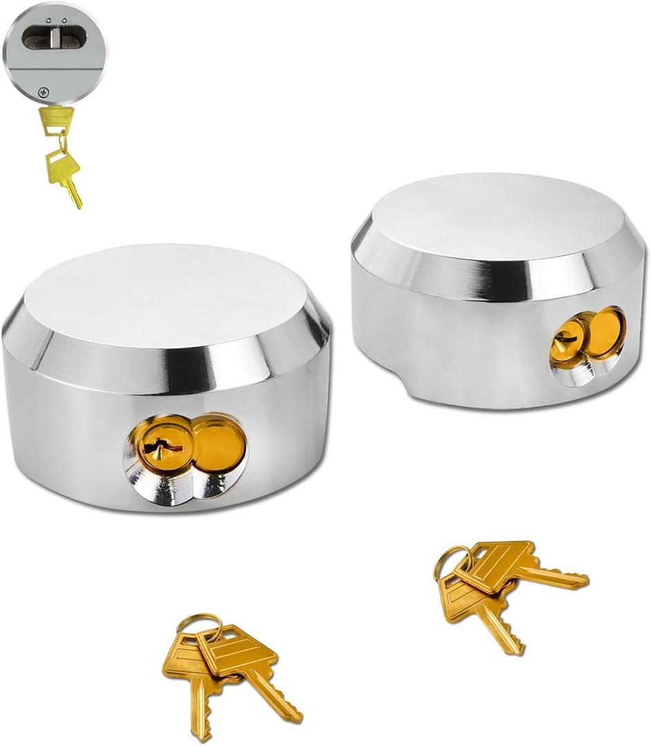 6271 Puck Lock, Hidden Shackle Padlock (2 Pack), Puck Locks, Pucks Locks for Trailers, 2-7/8" Hidden Shackle Padlock, Heavy Duty Puck Lockk with Keys, Trailer Pucks Padlocks 2 Pack