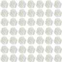 White Hydrangea Artificial Flowers Bulk, 60 Pcs Faux Hydrangea Flowers Heads, Artificial Fake Silk Hydrangea Flowers with Stems, White Flowers Artificial for Decoration Wedding Dcor