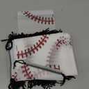 Flutesan 50 Pack Drawstring Baseball Party Favor Bags Plastic Baseball Snack Goodie Bags Gift Packaging Storage for Kids Boys Birthday Sports Theme Party Supplies, 6 x 8 Inch