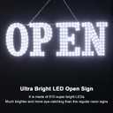 40"x14" Extra Large LED Open Signs for Business with Remote Controlled, 10 Levels Brightness Adjustable Unique Design Super Bright with Chain, High Visibility for Stores Bar Hotel Retail Shop Salon