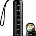 Metal Moisture-Proof 7 Day Pill Organizer - Aluminum Alloy Weekly Pill Box with Airtight O-Ring Seals, Large Stackable Compartments, Durable BPA-Free Medicine Case for Travel, Vitamins & Supplements