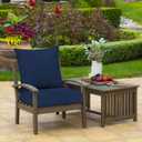 Arden Outdoor Foam Deep Seat Cushion (2-Pack), 22x24, Premium High-Density Foam, Never Flattens, Weather-Proof for Patio Chair Sofa Couch, Sapphire Blue Leala