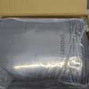 KAKABELL Pinch Pleat Goose Down Feathers Fiber Comforter King Size All Season-Ultra Soft and Cozy Noiseless Duvet Insert with Egyptian Cotton Blend Cover,Fluffy Warm Comforter Insert(Grey,90"X106")