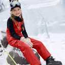 Haloumoning Kids Snow Bibs Girls Ski Pants Waterproof Insulated Snowboard Overalls Snowsuit 10-12 Years