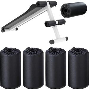Hollowfly 4 Pcs Foam Foot Pads Foam Roller Pad Replacement for Weight Bench Inversion Table and Gym Exercise Equipments(7 x 3.5 x 0.8 Inches)