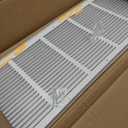 30"W x 10"H Return Air Grille [Duct Opening Size], Steel HVAC Return Air Vent Cover for Wall & Ceiling, White Powder-Coated Rust-Resistant AC Cold Air Return, Outer Dimensions 31.75"W x 11.75"H