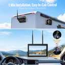 3 Solar Magnetic Wireless Camera System, 7" IPS Touchscreen with DVR, 3x9600mAh Rechargeable Side View & Rear View Cameras, IP69K Waterproof & IR Night Vision for Trailer Truck Camper, AH7-3