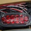 Partsam 10Pcs 6" Inch Oval Led Trailer Tail Lights Red 10 Diodes Grommet and Plug Waterproof Turn Stop Tail Brake Trailer Lights Replacement for RV Trucks, DOT Compliant