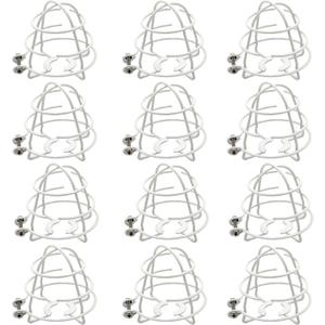 1/2" Fire Sprinkler Head Cage Guard (12 Pack, White, Steel, Wall Mount)