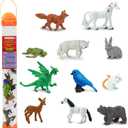 Safari Ltd. Fairy Tale Animals TOOB - Figurines of Unicorn, Dragon, Frog, Wolf, Rabbit, Doe, White Stallion, Bear, Mouse, Bluebird, and Fox - Play Toys for Boys, Girls & Kids Ages 3+