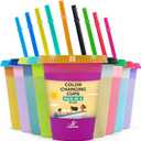 Kids Cups with Straws and Lids- 9 Packs 16 oz- Color Changing Cup - Thick Reusable Insulated Plastic Cup with Lids and Straws for Coffee Cups, Smoothie Cup