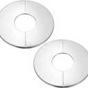 PATIKIL Wall Split Flange 2.5" (63mm),2 Pcs Stainless Steel Round Self-Adhesive Escutcheon Plate Plumbing Wall Cover for Kitchen Bathroom Arm Pipe Faucet Decoration, Silver