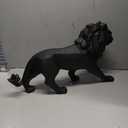 IDORTYBB Abstract Geometric Lion Statue Sculpture Art Animal Figurine Home Decorations for Living Room Book Shelves Bar Cabinet Desk Table Top Decor Centerpieces Ornament (A1, Black)