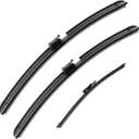EMITHSUN 26"+21"+11" Sprayer Wiper Blades Automotive Front Rear Windshield Wipers Replacement for Lincoln Aviator 2020-2023,Not Heated Easy DIY Install (Set of 3)