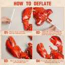 Silipull 5 Pcs Crawfish Balloons Decorative Fishing Net Set Lobster Foil Balloons Crawfish Boil Party Supplies for Under The Sea Animal Pirate Birthday Party Decorations
