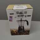 LAOION Cuban Coffee Maker, 6 or 3cup Electric Espresso Coffee Maker, Portable Cafeteras Electricas Modernas, Electric Moka Pot with Detachable Base & Overheat Protection, Coffee Gift for Home Travel (Black)