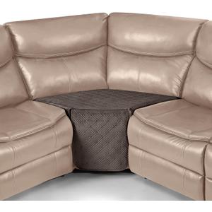 Timeles Waterproof Velvet Recliner Seat Cover for Corner Section Without Backrest Thick Soft Washable (Chocolate, Corner Piece Cover)