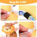 EXPAWLORER Cat Cone Collar Soft, Cat Recovery E Collar After Surgery to Stop Licking, Adjustable Waterproof Neck Elizabethan Pet Kitten Puppy Donut Pillow for Cats Wound Healing, Lion (S)