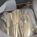 Dandat 500 Pcs Gold Silverware Set Stainless Steel Set with Dinner Forks Knife Spoon Dessert Forks Steak Knives Cutlery Flatware for 100 Guest Wedding Dinner Party Restaurant Home Holiday Party