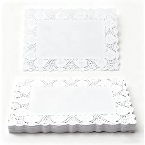 Paper Placemats - 15.5 x 11.7 in,White, 150-Pack - Disposable Lace Doilies for Wedding Tables & Parties