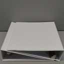 Amazon Basics 3 Ring Binders, 3 Inch D-Ring Organizer for School, Home Office, Paper Storage, White, 2 Pack