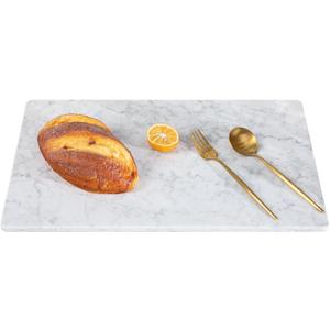 Natural Carrara White Marble Pastry and Cutting Board, 12x20x0.6 Inch, Heavy for Dough Chocolate, Pack of 1