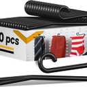 DoubleFill 100pcs Plastic Sock Hangers, 3.5 Inch Sock Display Hooks Long Non Slip Hangers Retail Socking Hanger Clip for Boutiques, Thrift Shops, Garage Sales and Vendor Shows, Black