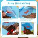 2 x CORNER LACE Cowboy Theme DIY Pom Pom Art Set for Kids Age 3-6 Years Old 3 Pieces - Fun Arts and Crafts, Sensory Activity Creativity Includes 3 Patterns (Blue Red-Cowboy)