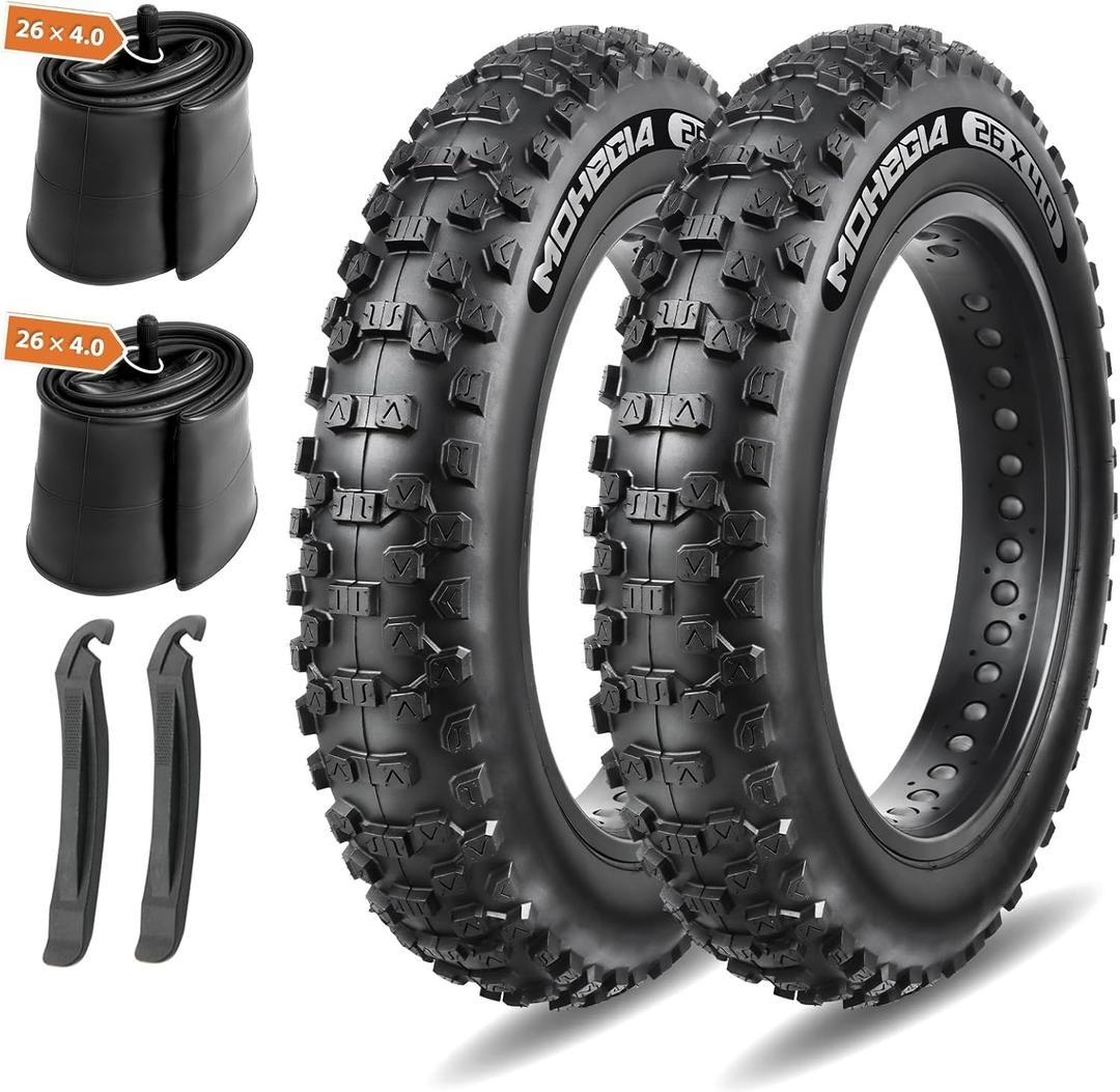 MOHEGIA Ebike Fat Tire: 20x4.0/26x4.0 Inch E-Bike Mountain Bicycle Tire Replacement,High-Performance and All-Terrain Folding Electric MTB Tire with Offroad or Trail Riding