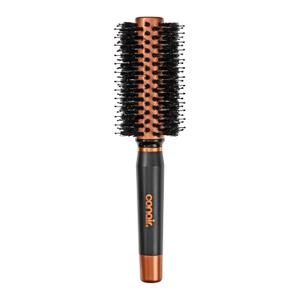 Conair Quick Dry Copper Round Hair Brush for Blow Drying, Blow Out Styler Hairbrush for Voluminous Looks, Nylon & Boar Bristles Help Dry & Style Hair Fast Without Snagging or Pulling, Handle