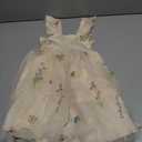 YOUNGER TREE Toddler Girl Tutu Dress Tulle Summer Dresses Party Princess Sundress for 1-6Y (5-6 Years, Apricot and Flower)