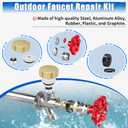 Outdoor Faucet Repair Kit, ASSE 1019-A Vacuum Breaker Outside Faucet Repair Kit, Vacuum Breaker and Handle Replacement Kit for Anti-Siphon Frost-Free Sillcock Valves, Wall Hydrant Complete Service Kit