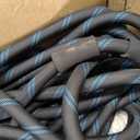 Junredy Garden Hose 75 FT, NON-EXPANDABLE Heavy-Duty Flexible & Lightweight Water Hose with 10-Function Nozzle, No-Kink, Leak-Proof Super Fabric, Solid Fittings for Lawn, Car, Outdoor (Black Blue)