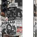 DEENAKIN for Samsung Galaxy S25 Case Cute,Aesthetic Dark Academia Halloween Scream Phone Case,Compatible with Magsafe,Trendy Cool Retro Protective Slim Silicone Phone Cover for Women Girls