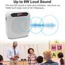 Portable Voice Amplifier for Teachers, 2200mAh Rechargeable Personal Amplifier Mic PA System Headset Microphone with Speaker for Teachers, Training, Meeting, Tour Guide, Yoga, Classroom (Black)