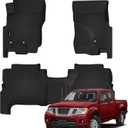 Auxko All Weather Floor Mats for Nissan Frontier Crew Cab 2008-2021 All Season TPE Accessories Guard Odorless Anti-Slip Floor Liners for Nissan Frontier Crew Cab 2008-2021