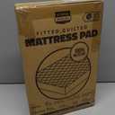 Utopia Bedding Quilted Fitted Mattress Pad, Twin Size, Elastic Fitted Mattress Topper Protector and Cover Stretches up to 16 Inches Deep, Machine Washable (White)