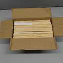 Sepwedd 50pcs White Paper Hand Fan Bamboo Folding,Handheld Paper Folded for Wedding Party and Home Decoration