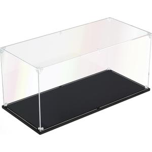 Clear Acrylic Display Case, Self-Assemble Showcase for Collectibles, Action Figures, Dolls- Alternative Glass Box for Commemorative Gifts (17.7x8x8 inch, 45x20x20 cm)