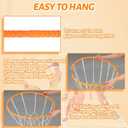Large Basketball Hanging Decorations 28 Inch Basketball Themed Party Supplies Hanging Ornament Breakaway Rim Indoor Outdoor Games for Background Sports Themed Birthday Party Decorations