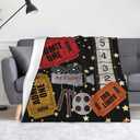 Movie Theater Cinema Admit One Ticket Blankets Ultra-Soft Micro Fleece Blankets Anti-Pilling Flannel Throw Blanket for Bed Couch Warm and Cozy for All Seasons 60"x50"