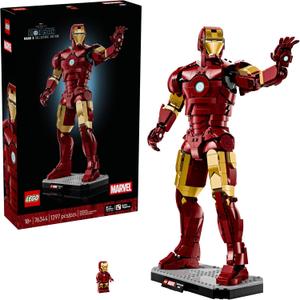 LEGO Marvel Iron Man Mark 3 Collectors Edition Building Set - Poseable Super Hero Construction Kit W/Mark 3 Minifigure for Adults, Ages 18+ - Collectible Gift Idea for Birthdays - 76344