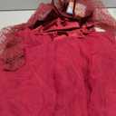 CHILDRENSTAR Mesh Long Sleeves Dress for Girls Fall Winter Burgundy Red Xmas Holiday Dresses Velvet Size 12-14