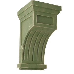 Ekena Millwork CORWD07X07X14NEBL Jumbo Nevio Wood Vintage Decor Corbel, 7"W x 7 3/4"D x 14"H, Black