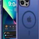 DEERLAMN Magnetic Matte Case for iPhone 15 Pro 6.1-Inch, [Compatible with MagSafe][Military Grade Drop Protection] Anti-Fingerprint Slim Translucent Shockproof Protective Phone Cover, Blue