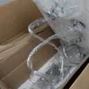 JAZAVA 3-Light Globe Island Light, Linear Chandelier with Brushed Nickel Finish, Clear Glass Pendant Light Fixture for Dining Room Kitchen Island Living Room Pool Table, ZCPL101BN-3S (8 inch)